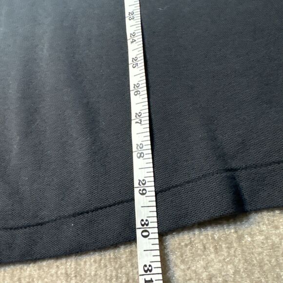 LL Bean Polo Shirt Mens L Reg Sleeve Black Traditional Fit Solid Preppy - Picture 6 of 6